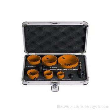 1.5" 2" HSS stainless steel bimetal hole saw set with alumi